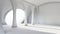 Architecture interior background blank gray room with window 3d rendering
