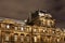 Architecture of Louvre palace Paris
