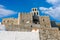 Architecture of the monastery of Saint John the Theologian in Patmos island, Dodecanese, Greece