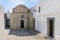 Architecture of the monastery of Saint John the Theologian in Patmos island, Dodecanese, Greece