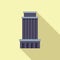 Architecture multistory building icon flat vector. City plan area