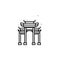 Architecture, paifang, China culture building icon. Element of China culture icon. Thin line icon for website design and