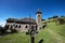 Architecture Panoramic view of the Gothic Church of Villa Nogues in the province of Tucuman hill San Javier Jesuit religious