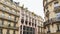 Architecture of Paris France. Facade of a traditional apartment building