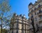 Architecture of Paris France. Facades of a traditional apartment buildings