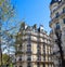 Architecture of Paris France. Facades of a traditional apartment buildings