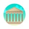 Architecture Parthenon flat color icon. Greece, Athens historical sights.