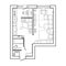 Architecture plan with furniture. House floor plan. Kitchen, lounge and bathroom.