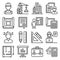 Architecture and Project Construction Icons Set. Vector