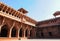 Architecture of Red Fort in Agra, India