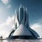 Architecture redefined, a captivating 3d render of a futuristic building