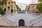 Architecture of Sevastopol. Old courtyard on a summer day