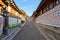 Architecture and street scenery of Bukchon Hanok Village in Seoul, South Korea.