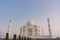 The architecture of the Taj Mahal is an ivory-white marble mausoleum on the south bank of the Yamuna River in the city of Agra