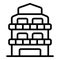 Architecture tower icon outline vector. Myanmar day