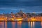 Architecture of Valletta, the capital of Malta at dusk