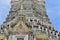 Architecture of Wat Arun Ratchawararam or Temple of Dawn in Old Town Bangkok