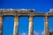 Architrave and column detail from Euromos - Euromus meaning `strong` ruins, located just off the SÃ¶ke-Milas road, Mugla, Turkey.