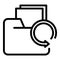 Archive backup icon, outline style