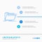 Archive, catalog, directory, files, folder Infographics Template for Website and Presentation. Line Blue icon infographic style