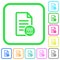Archive document vivid colored flat icons