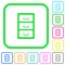 Archive file cabinet vivid colored flat icons