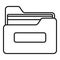 Archive file folder icon, outline style