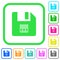 Archive file vivid colored flat icons