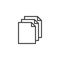 Archive files line icon