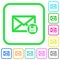 Archive mail vivid colored flat icons