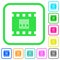 Archive movie vivid colored flat icons