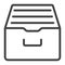 Archive storage line icon, web and mobile