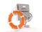 Archives character holding life buoy