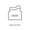 Archivist linear icon. Modern outline Archivist logo concept on