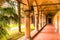 Archs and colonnade of Italian cloister