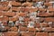 Archtecture texture - Ancient red brick wall