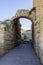 An archway in the ancient Roman amphitheater that forms part of Caserea Maritima on the Mediterranean Coast of Israel