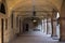 Archway, Columns and Colonnade in Fontanellato in Parma, Italy