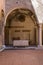 Archway, Columns and Courtyard inside Ducal Palace in Mantua -Italy