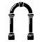 Archway concrete icon, simple black style