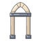 Archway decorative icon, cartoon style