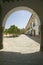 Archway door near Real Alcazar, the Royal Palace, Sevilla, Spain