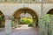 An archway on the grounds of the Gonzalez Alvarez House in Historic St. Augustine, Florida