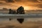 Archway Islands on the beach at Wharariki Beach near Nelson, New