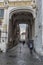 Archway from old City Hall to Oude Civiele Griffie Bruges