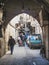 Archway in old town street of damascus syria