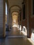 Archway of the oldest University of Bologna in Italy