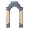 Archway palace icon, cartoon style