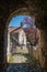 Archway passage and church among the Stari Bar ruins