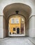 Archway in a street of Warsaw